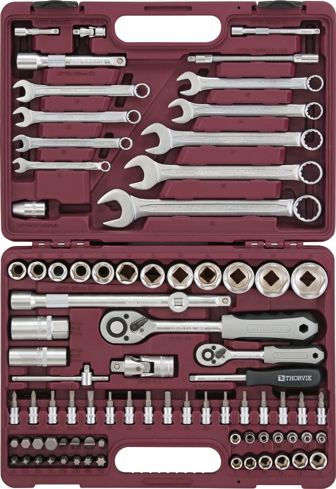 UTS0082 Набор инструмента универсальный 1/4", 1/2"DR, 82 предмета