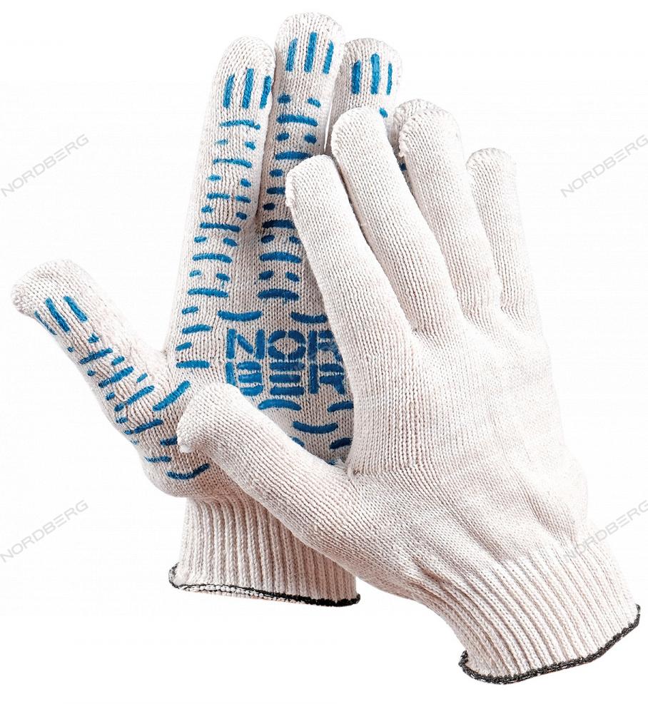 Перчатки с пвх покрытием белые NORDBERG NCG610150