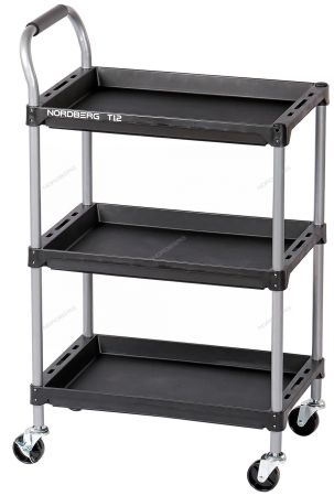 Тележка инструментальная, 3 пластиковые полки NORDBERG T12