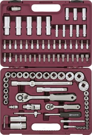 UTS0094/12 Набор инструмента универсальный 1/4", 1/2"DR с головками торцевыми 12-гранными, 94 предме