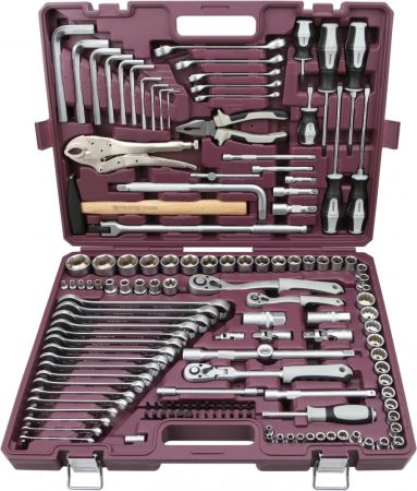 TS142 Набор инструмента универсальный 1/4", 3/8" и 1/2"DR, 142 предмета