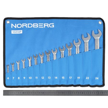 Набор ключей комбинированных 14 шт, планшет тетрон NORDBERG 10214P