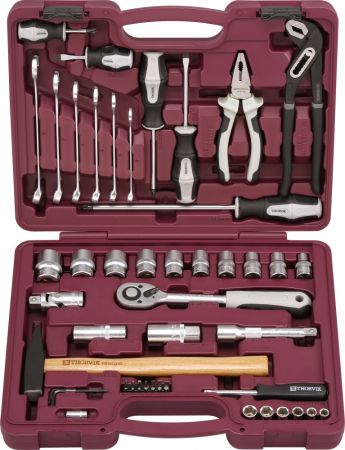 UTS0056 Набор инструмента универсальный 1/4", 1/2"DR, 56 предметов