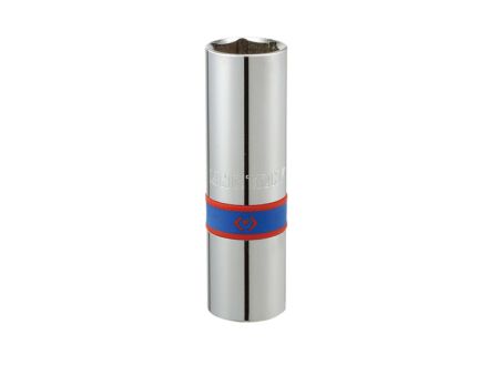 Головка свечная шестигранная 1/2", 16 мм, L = 70 мм, резиновый фиксатор KINGTONY 463516R