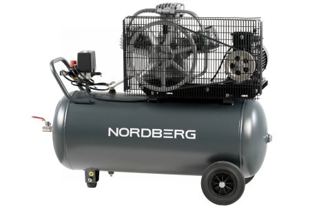 Компрессор поршневой с ременной передачей 380В, ресив. 100л, 580л/мин NORDBERG NCP100/580